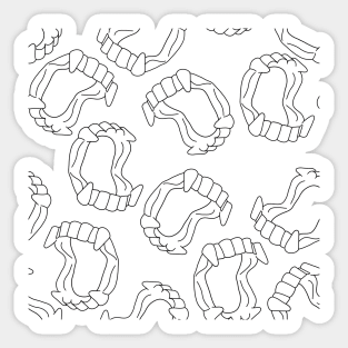 Falling Fangs Sticker